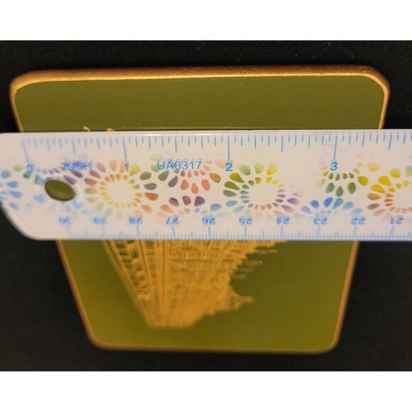 Vintage Harrods Luxury British Department Store Felt Back Gold Trim Coaster Set - Picture 5 of 7
